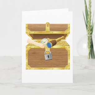 Antique Treasure Chest Greeting Cards