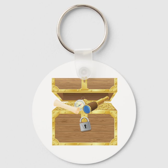 Antique Treasure Chest Keychain (Front)