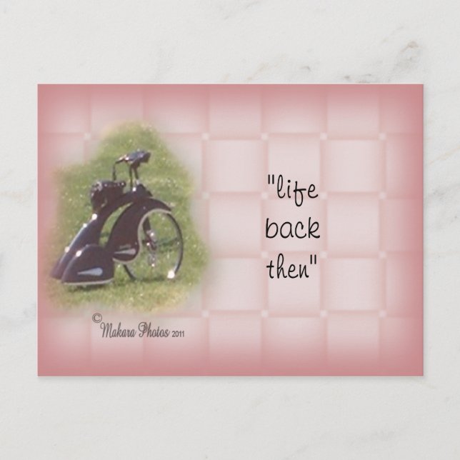 Antique Tricycle Postcard- customise it Postcard (Front)