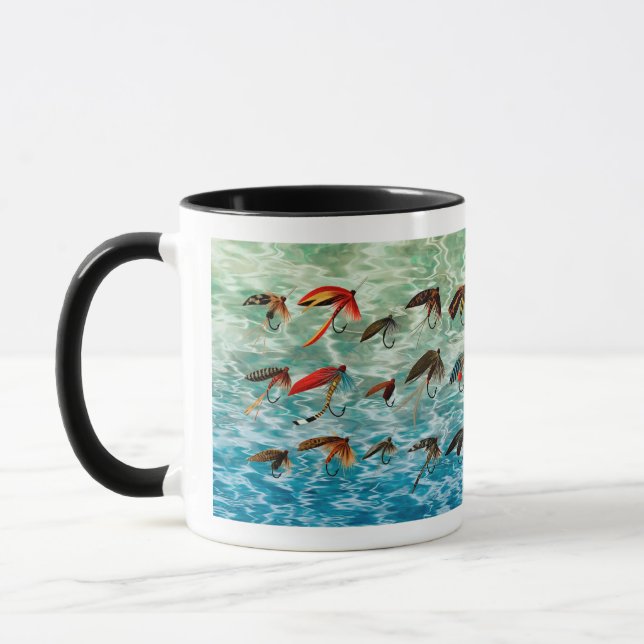 Antique Trout Flies / Lures Coffee Mug (Left)