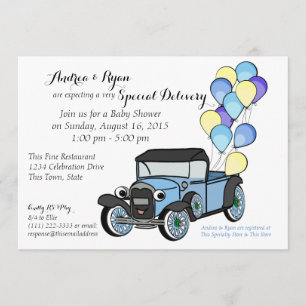 Antique Truck Baby Shower Invitation