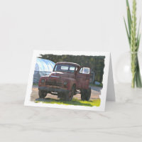 Antique Truck Father's Day Card (Large Print)