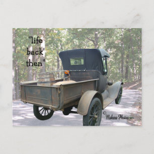 antique truck & still postcard- customise postcard