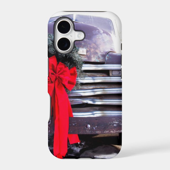 Antique Truck with Festive Christmas Wreath (Back)