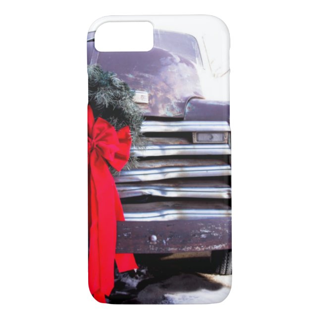 Antique Truck with Festive Christmas Wreath Case-Mate iPhone Case (Back)