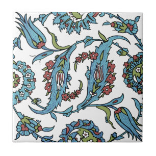 Antique Turkish Floral Composision Tile