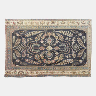 Antique Turkish Persian  Carpet Texture Tea Towel