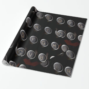 Antique Typewriter Keys Wrapping Paper
