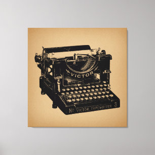 Antique Typewriter Old Fashioned Typewriter Canvas Print