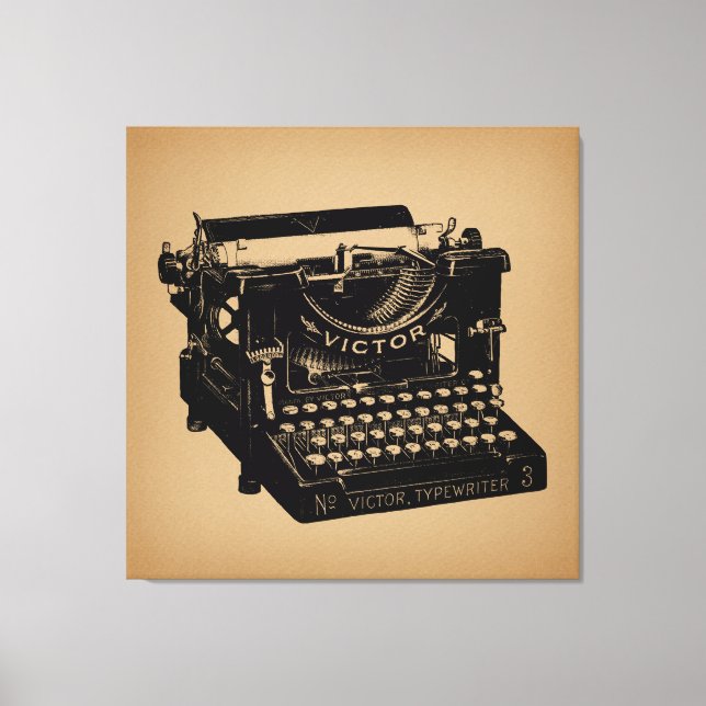 Antique Typewriter Old Fashioned Typewriter Canvas Print (Front)
