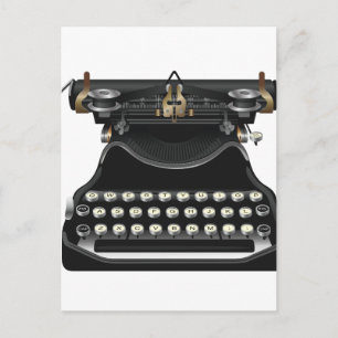 Antique Typewriter Postcard