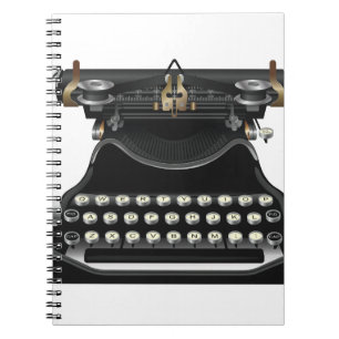 Antique Typewriter Spiral Notebook