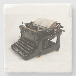 Antique Typewriter Stone Coaster
