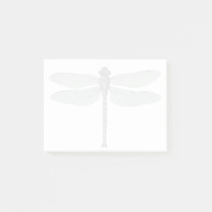 antique typographic vintage dragonfly post-it notes