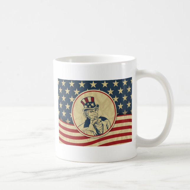 antique uncle sam coffee mug (Right)