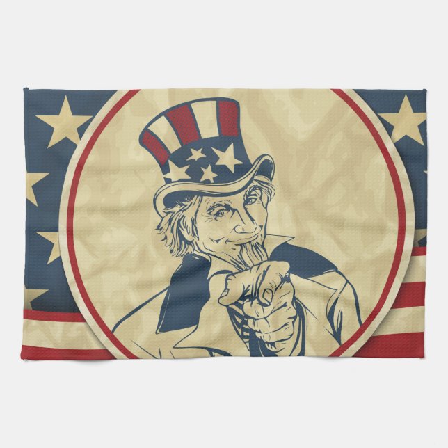 antique uncle sam tea towel (Horizontal)