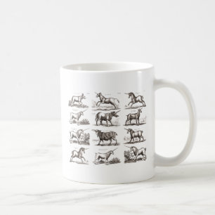 Antique Unicorn Engraving Vintage Zoology Specimen Coffee Mug