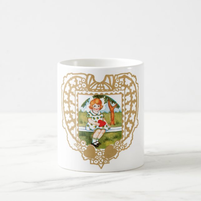 Antique Valentine Coffee Mug (Center)
