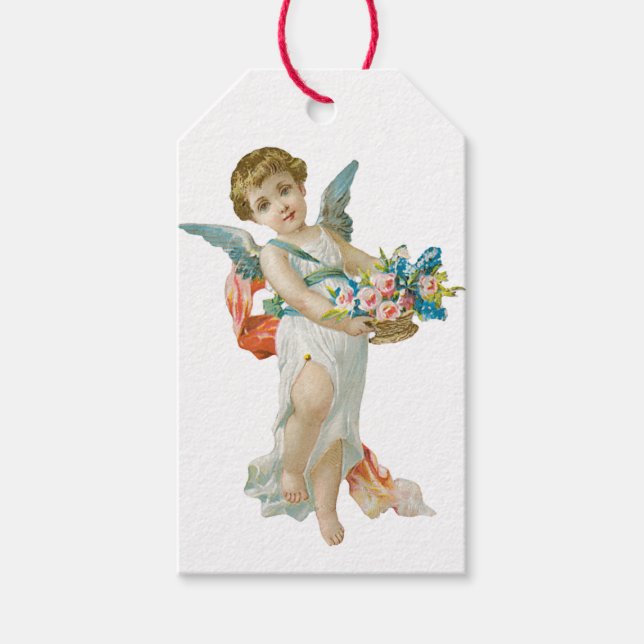 Antique Valentine Cupid Gift Tags (Front)