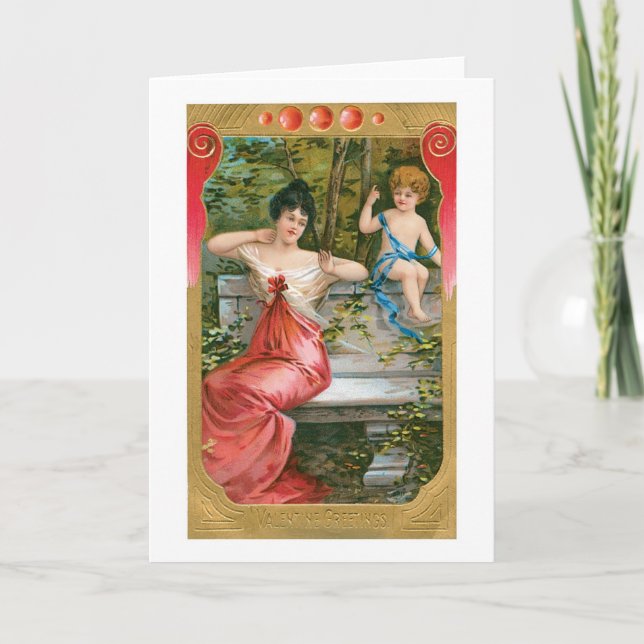 Antique Valentine Holiday Card (Front)