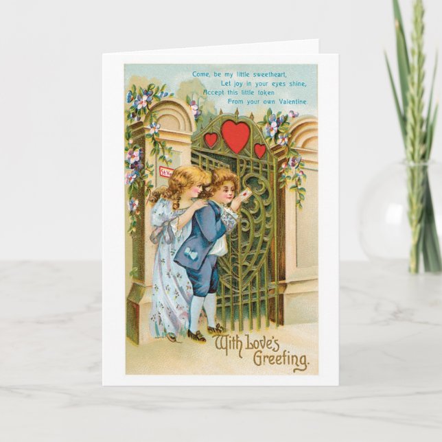 Antique Valentine Holiday Card (Front)