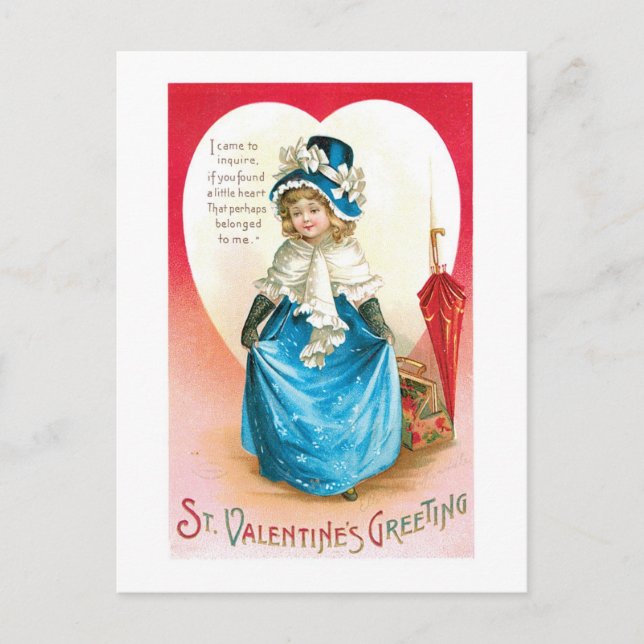 Antique Valentine Holiday Postcard (Front)