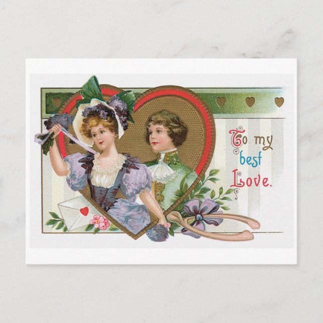 Antique Valentine Holiday Postcard (Front)