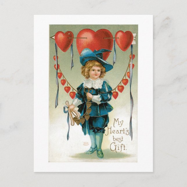 Antique Valentine Holiday Postcard (Front)