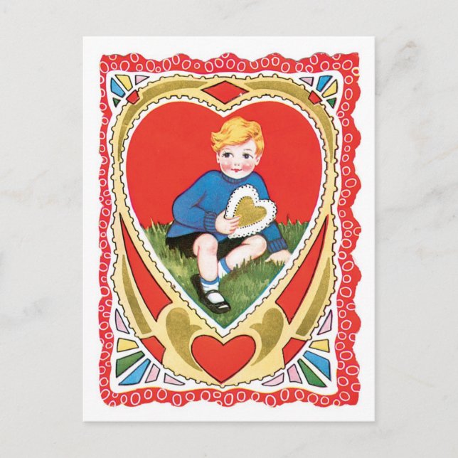 Antique Valentine Holiday Postcard (Front)
