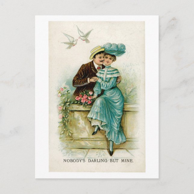 Antique Valentine Holiday Postcard (Front)