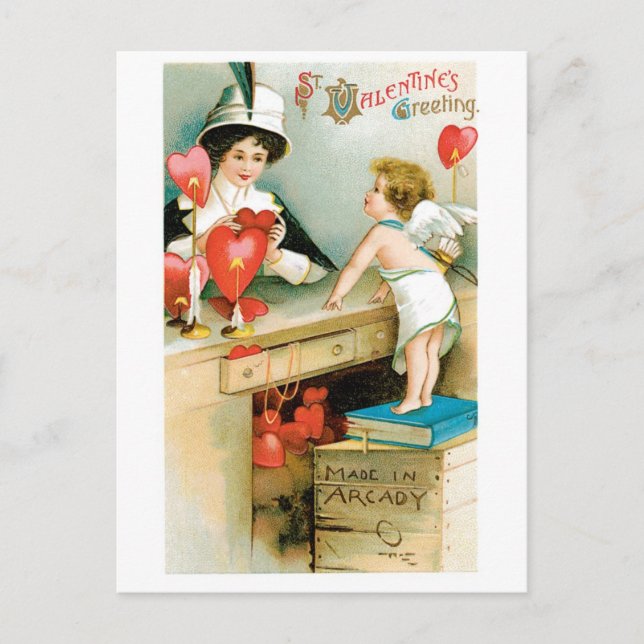 Antique Valentine Holiday Postcard (Front)