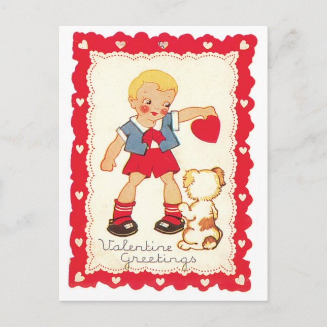 Antique Valentine Holiday Postcard (Front)