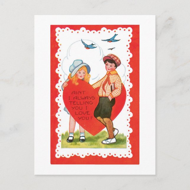 Antique Valentine Holiday Postcard (Front)