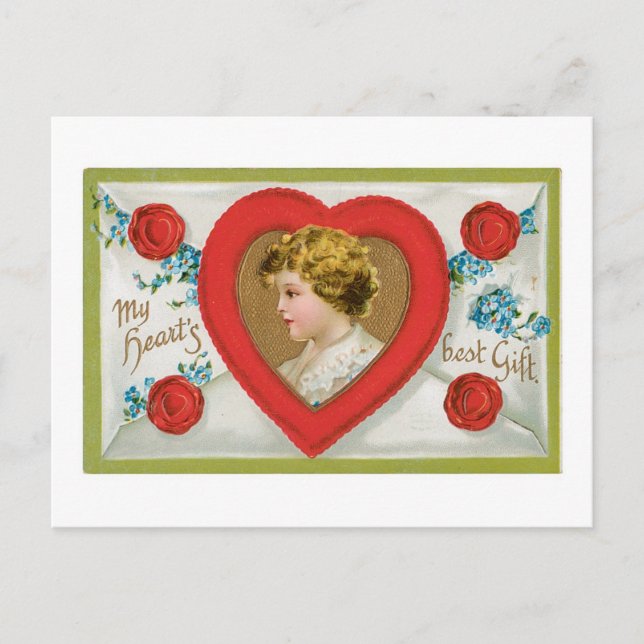 Antique Valentine Holiday Postcard (Front)