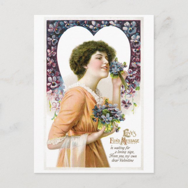Antique Valentine Holiday Postcard (Front)