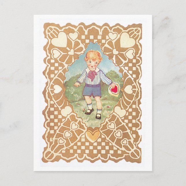 Antique Valentine Holiday Postcard (Front)