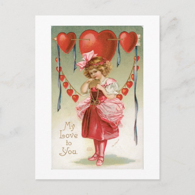 Antique Valentine Holiday Postcard (Front)