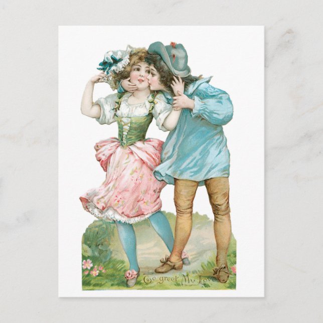 Antique Valentine Holiday Postcard (Front)
