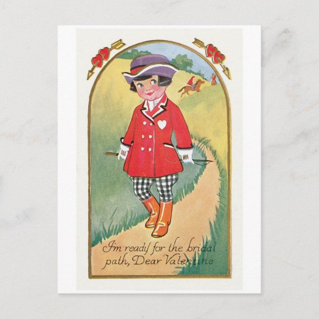 Antique Valentine Holiday Postcard (Front)