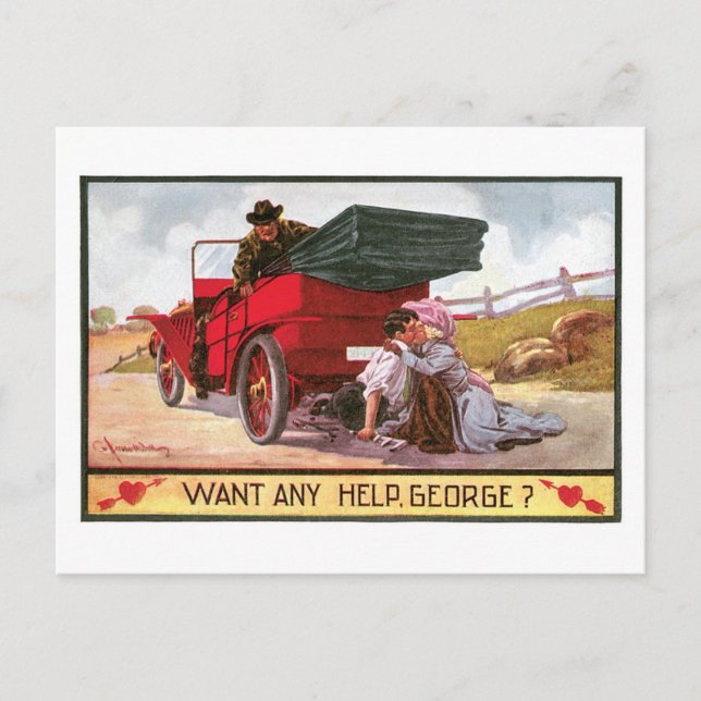 Antique Valentine Holiday Postcard (Front)