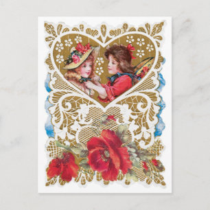 Antique Valentine Holiday Postcard