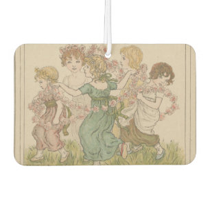 Antique Valentine's Card, Kate Greenway, ca. 1880 Car Air Freshener