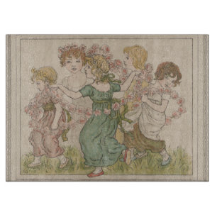 Antique Valentine's Card, Kate Greenway, ca. 1880 Cutting Board