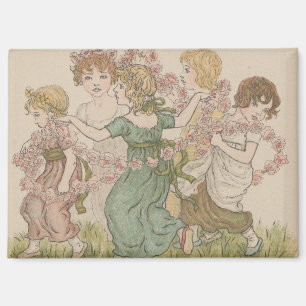 Antique Valentine's Card, Kate Greenway, ca. 1880 Magnet