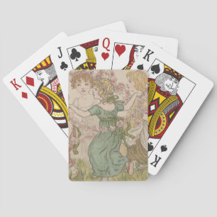 Antique Valentine's Card, Kate Greenway, ca. 1880 Playing Cards