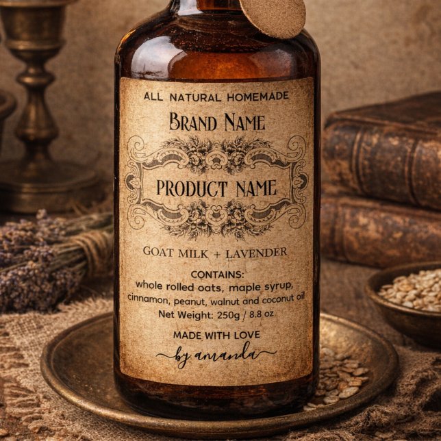 Antique Vertical Apothecary Style Labels (Creator Uploaded)