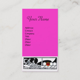 ANTIQUE VESSEL Sea Travel Ruby Pink Black White Business Card