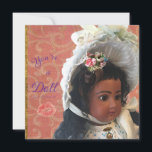 Antique Victorian Doll Greeting Card<br><div class="desc">Tell a special "girl" of any age she's a living doll with our sweet flat greeting card. The reverse can be personalized with the recipient's name and the text is fully customizable to make this a birthday, valentine, or friendship card – bearing holiday and special occasion wishes, or expressions of...</div>