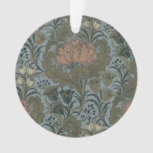 Antique Victorian Floral Pattern Sage Terracota Ornament