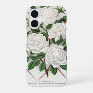 Antique Victorian White Climbing Rose Garden iPhone 16 Case